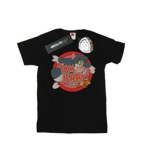 Tom and Jerry Girls Catch Cotton T-Shirt / Black